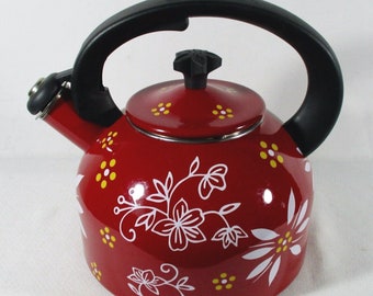 Temp-tations By Tara 2.3 Qt (2.18L) Old World Tea Kettle Teapot Stovetop & Oven Safe