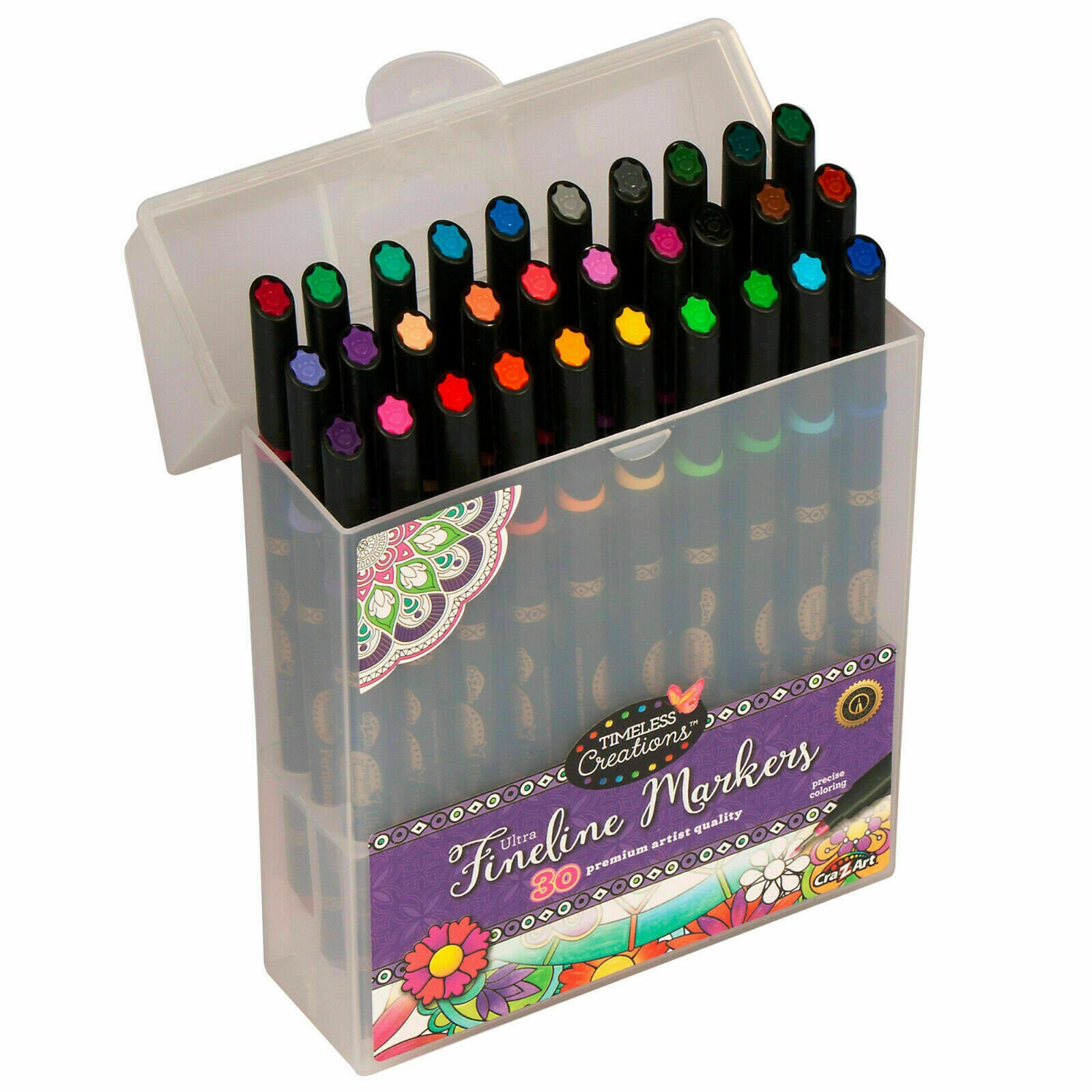 30 Ultra Fineline Markers in Hard Plastic Box, Cra-z-art