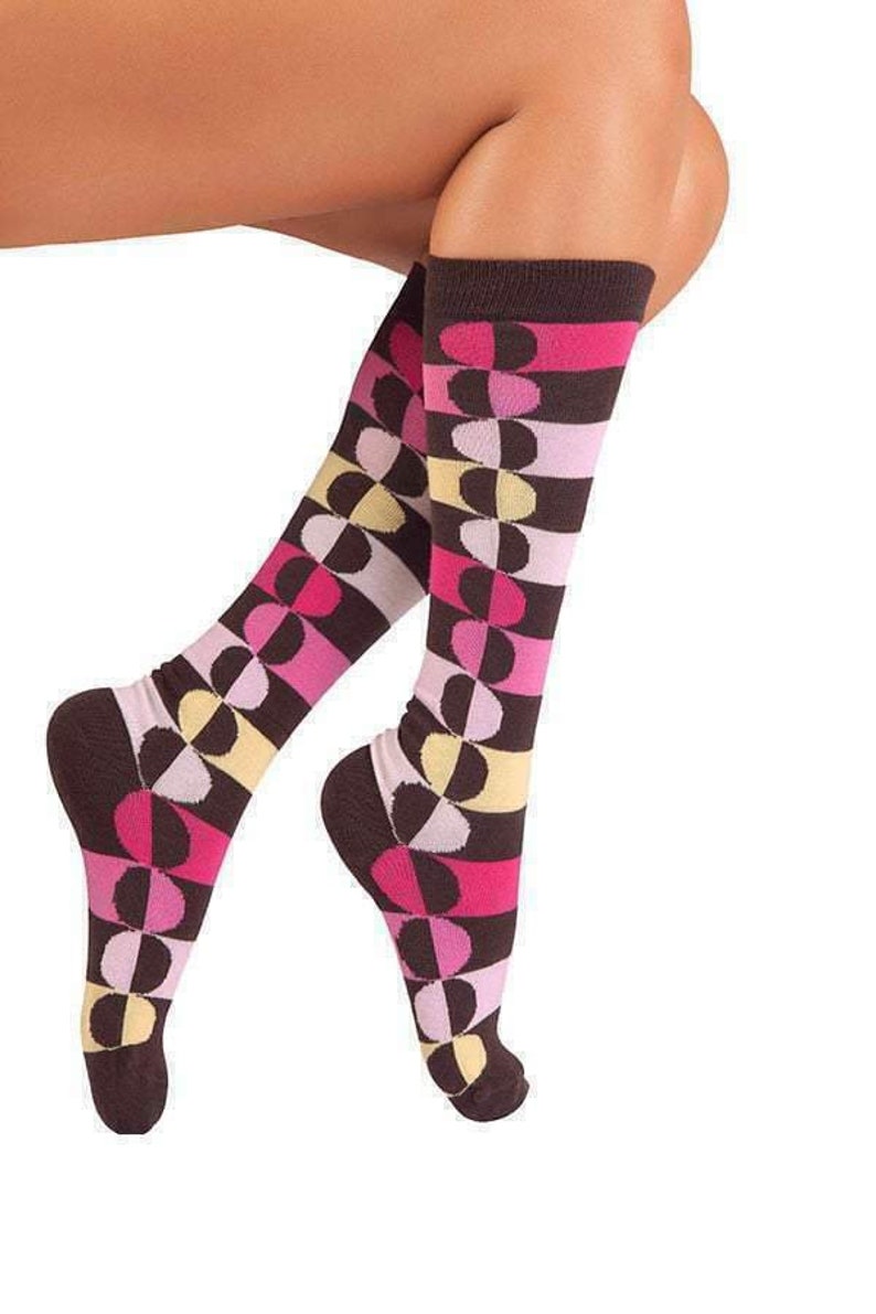Designsoft Lucci Brown Calf High Socks 9-11 Rainbow Designsoft - Etsy