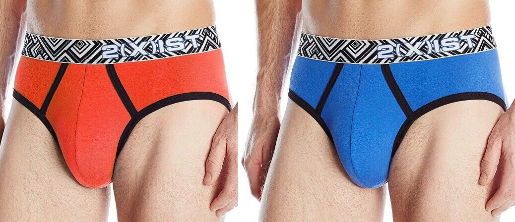 2XIST Graphic Cotton No-show Brief Men's Underwearsize Lus-shipped