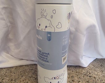 Vacker babyblå owala med kanin. Helt ny i lådan, 75 cl, med inbyggt sugrör, perfekt för alla tillfällen.