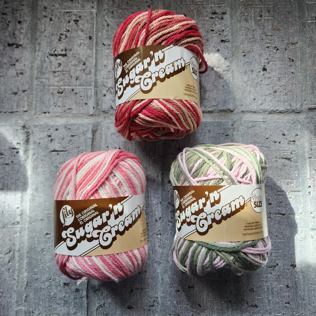 Sugar 'n Cream Cotton Dishcloth Yarn Lily Sugar N Cream Scrub off Yarn