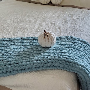 College Dorm Decor | College Dorm Bedding, Dorm Life, College Apartment Decor, College Gifts, Hand Knit Machine Washable Blanket Made in USA