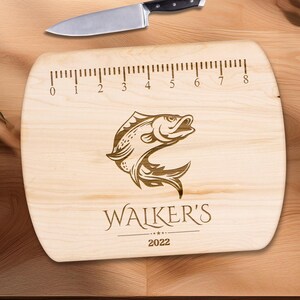 Fishing Gift for Dad: Personalized Cutting Board | Father&#39;s Day Fisherman Present