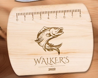 Fishing Gift for Dad: Personalized Cutting Board | Father's Day Fisherman Present