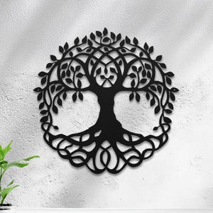 Metal Tree of Life Sign, Yoga Metal Wall Decor, Tree of Life Decor, Metal Wall Art