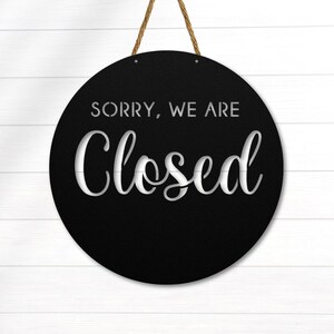 Closed Metal Sign, Open Close Door Hanging for Business, Storefront ...
