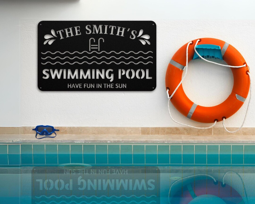 Custom Pool Metal Sign: Backyard Bar, Lake House Decor - Etsy