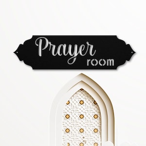 Prayer Room Metal Sign, Religious Christain & Mosque Signage