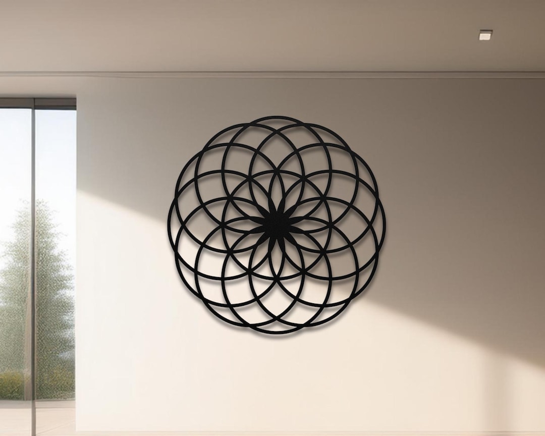 Metal Mandala Wall Art, Seed of Life, Sacred Geometry Decor - Etsy