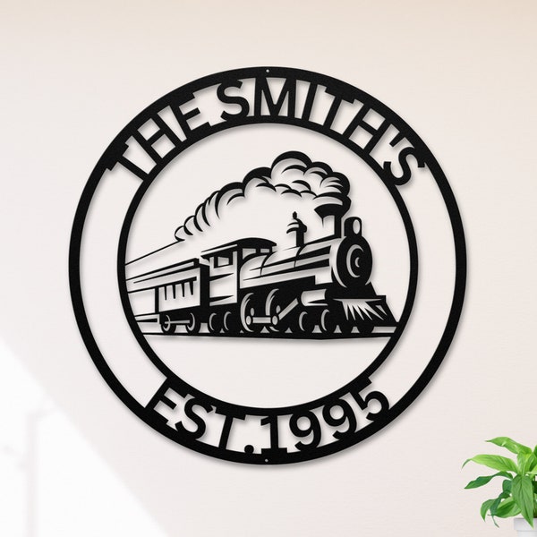 Metal Train Station Wall Art Etsy