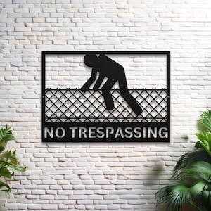 No Trespassing Metal Sign, Private Property Sign, Do Not Enter Metal Signage