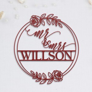 Personalized Mr & Mrs Metal Sign: Family Name Wedding Decor - Etsy