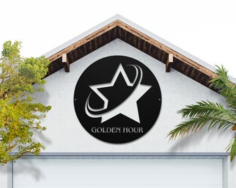 Personalized Metal Logo Sign: Custom Business Wall Art, Create Your Own Signage