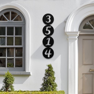 Metal House Number, Vertical Address Sign, Address Plaque, Custom Street Sign, Yard Sign