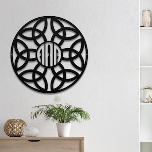 Celtic Trinity Knot Monogram Metal Sign | 25th Anniversary Gift | Personalized Wedding Gift | Unique Metal Wall Art