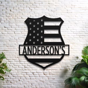 Custom Police Metal Sign for Home Decor - Unique Police Officer Gift