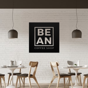 Custom Business Logo Metal Sign, Large Metal Business Sign for Outdoor Decor & indoor Decor. Available in vaious sizes and colors.