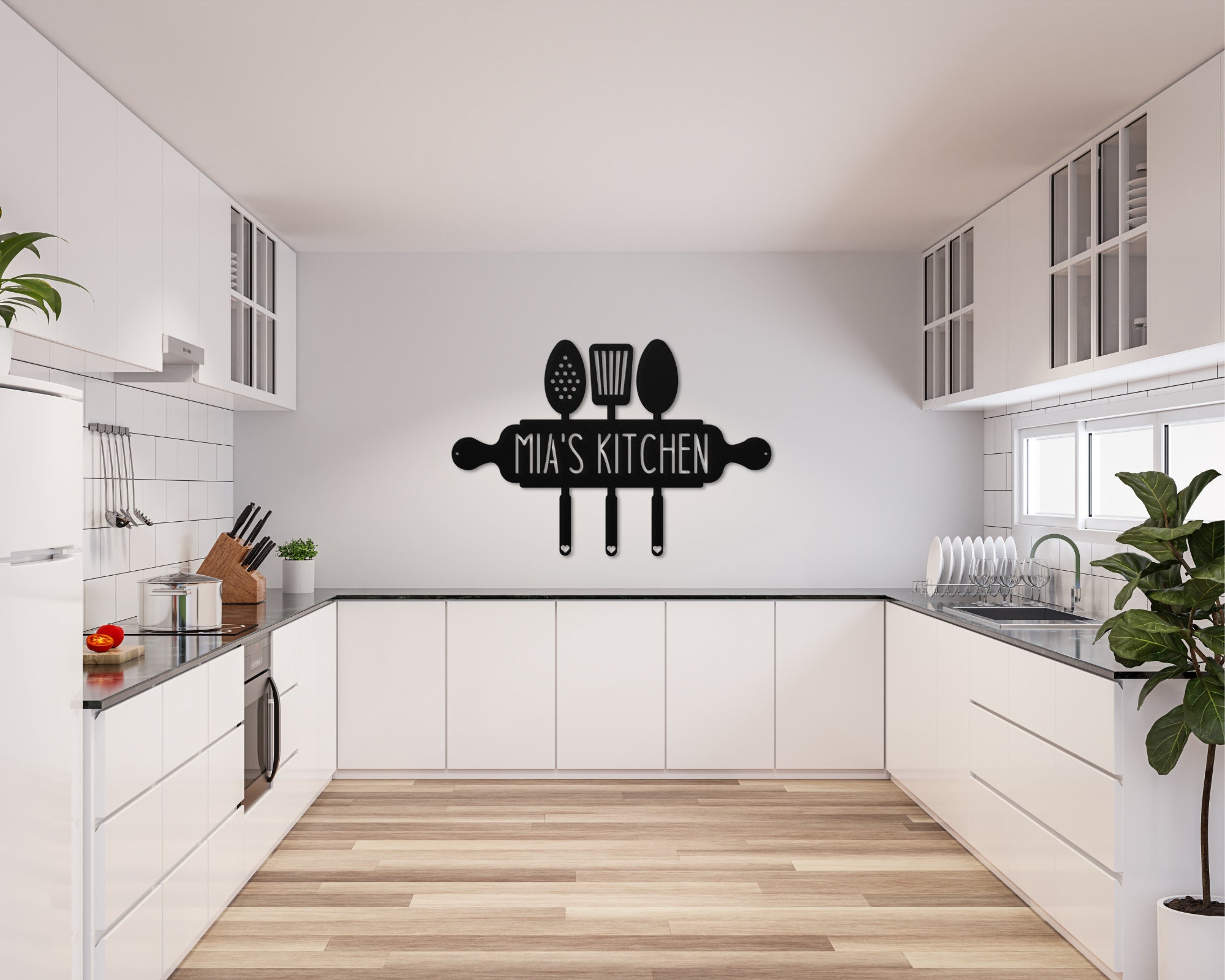 Custom Metal Kitchen Sign, Rustic Personalized Kitchen Decor - Etsy