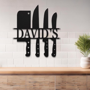 Custom Chef Kitchen Metal Sign - Personalized Family Kitchen Decor - Rustic Farmhouse BBQ Wall Art