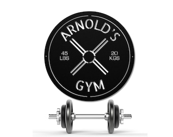 Personalized Gym Weight Plate Metal Sign, Unique Wall Art for Home Fitness & CrossFit Lovers