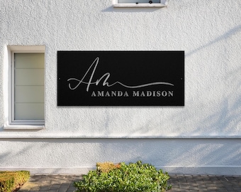 Custom Metal Logo Sign, Powder Coated Business Sign, Office Decor