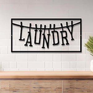 Metal Laundry Sign-Rustic Farmhouse Wall Decor for Your Laundry Room