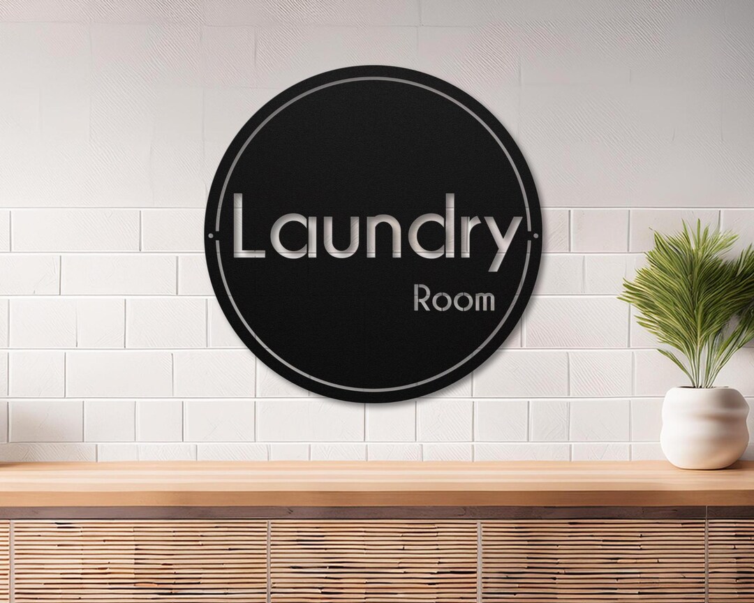 Modern Metal Laundry Room Sign, Farmhouse Decor - Etsy
