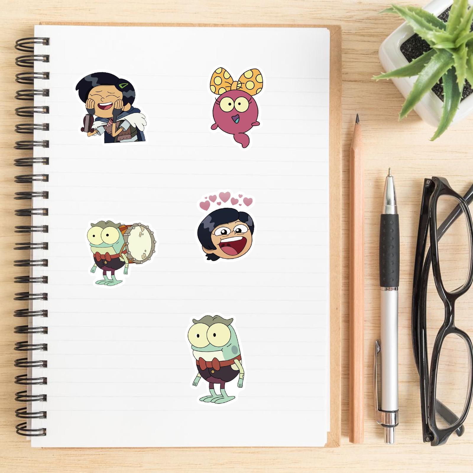 50 Stickers Amphibia Design Cute Aesthetic Stickers Decal Collection ...
