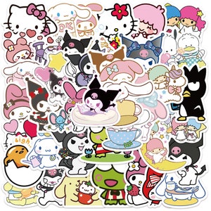 50 Stickers Cute Cartoon Design Cute Aesthetic Stickers Decal Collection