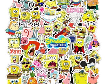 50 Stickers Yellow Character Ocean Friends Bubbly Underwater Adventure 1 Design Cute Aesthetic Stickers Decal Collection