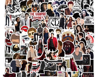 100 Stickers The Vampire Diaries TV Drama Theme Design Cute Aestheic Stickers Collection