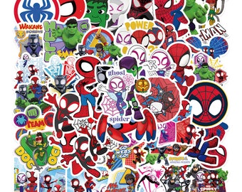 50 Stickers Super Hero and His Amazing Friends Design Cute Aesthetic Stickers Decal Collection