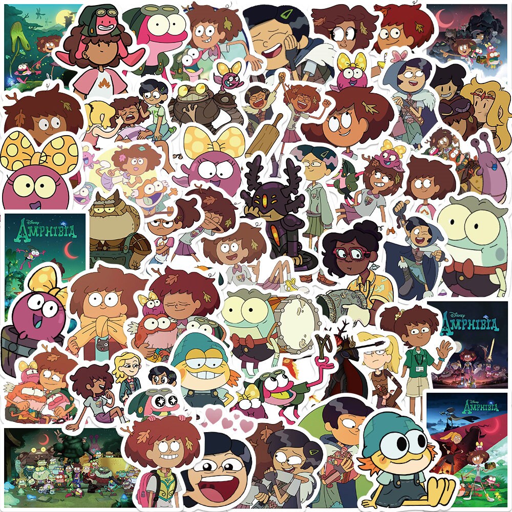 50 Stickers Amphibia Design Cute Aesthetic Stickers Decal Collection ...