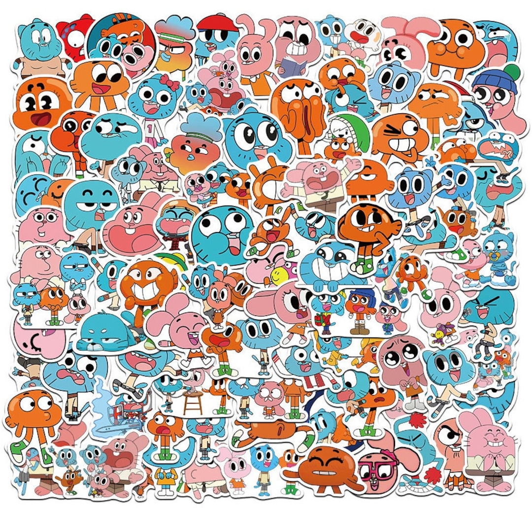 100 Stickers Amazing World Gumball Theme Design Cute Aestheic Stickers ...
