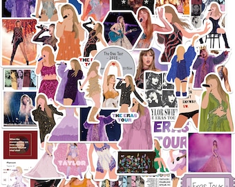 100 Stickers NEW TS Lover Album The Eras Tour Reputation 1989 Evermore Folklore Theme Design Cute Aesthetic for Scrapbook Gift Bottle Cards