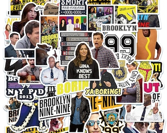 50 Stickers Brooklyn Nine Nine Comedy TV Series Design Cute Aesthetic Stickers Decal Collection