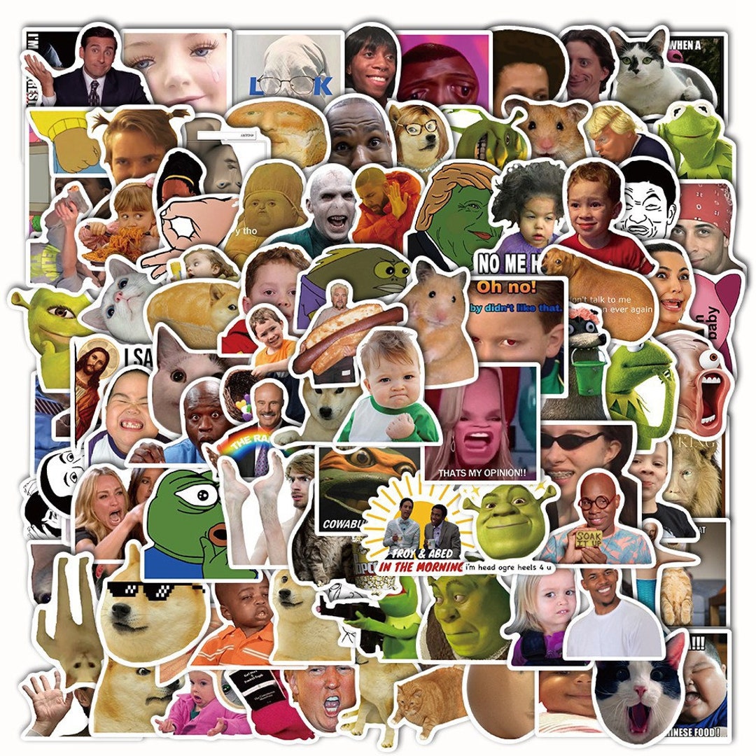 100 Funny Meme Stickers: TV Shows, Emoji, Internet Humor - Etsy Australia
