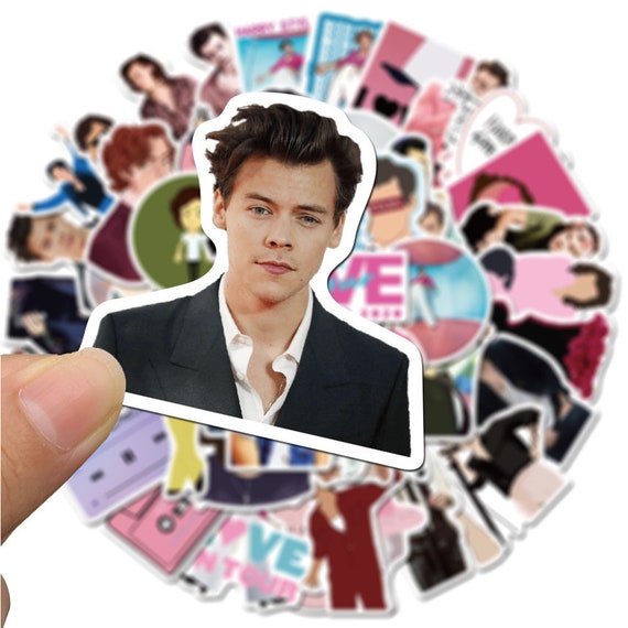 100 Adesivi Harry Styles | Pacco Vinile Impermeabile | Stickers Per Laptop, Bottiglie, Skateboard | Regalo Fan