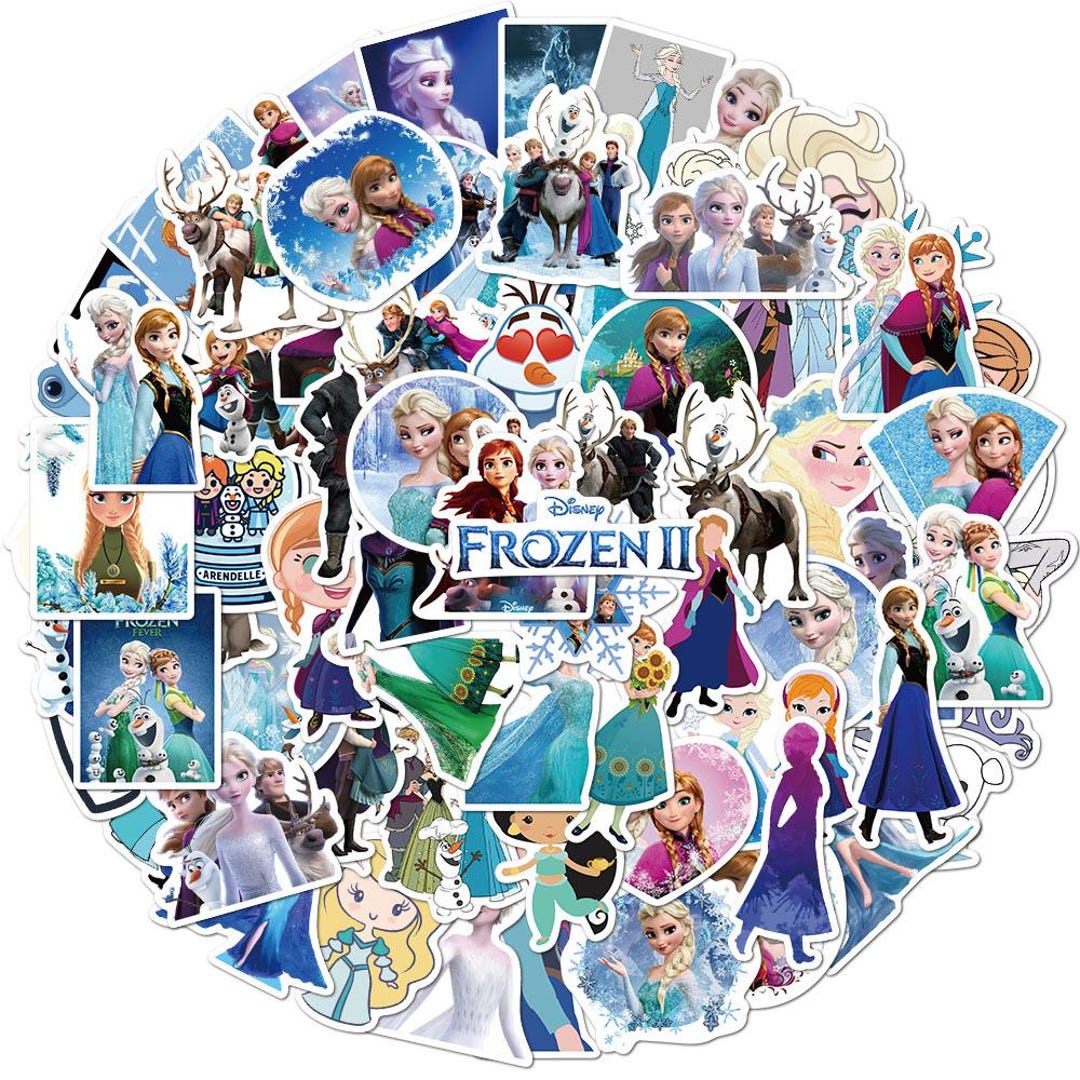 100 Stickers Frozen Elsa Theme Design Cute Aestheic Stickers Collection ...