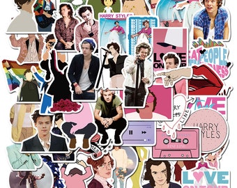 50 Stickers Harry Styles Design Cute Aesthetic Stickers Decal Collection