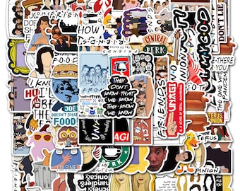 100 Stickers Friends TV Drama Theme Design Cute Aestheic Stickers Collection