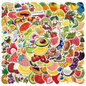 100 Stickers Fruits Theme Design Cute Aestheic Stickers Collection