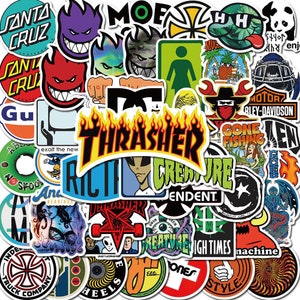 50 Stickers Skateboard Design Cute Aesthetic Stickers Decal Collection