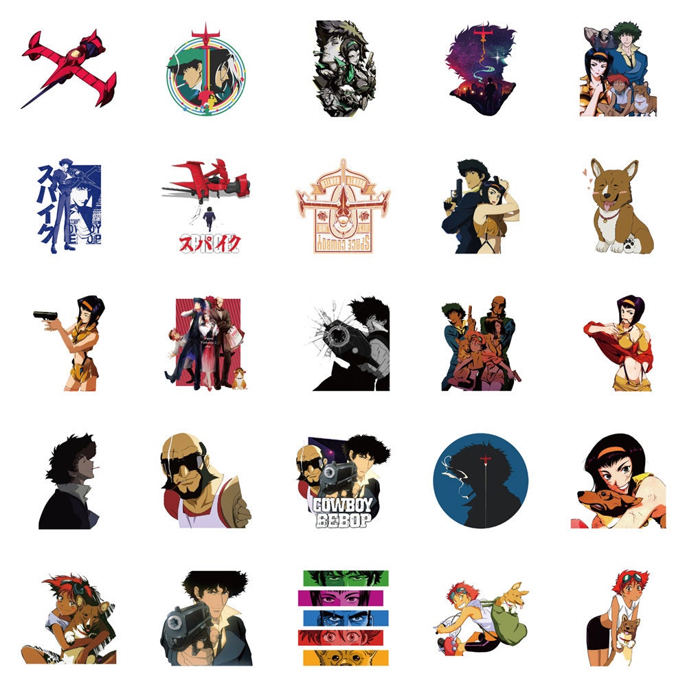 50 Stickers Cowboy Bebop Design Cute Aesthetic Stickers Decal ...