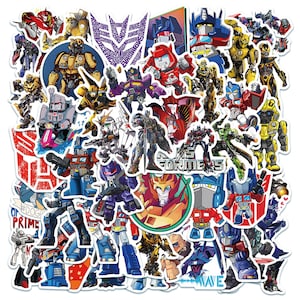 100 Stickers Transformers Theme Design Cute Aestheic Stickers Collection