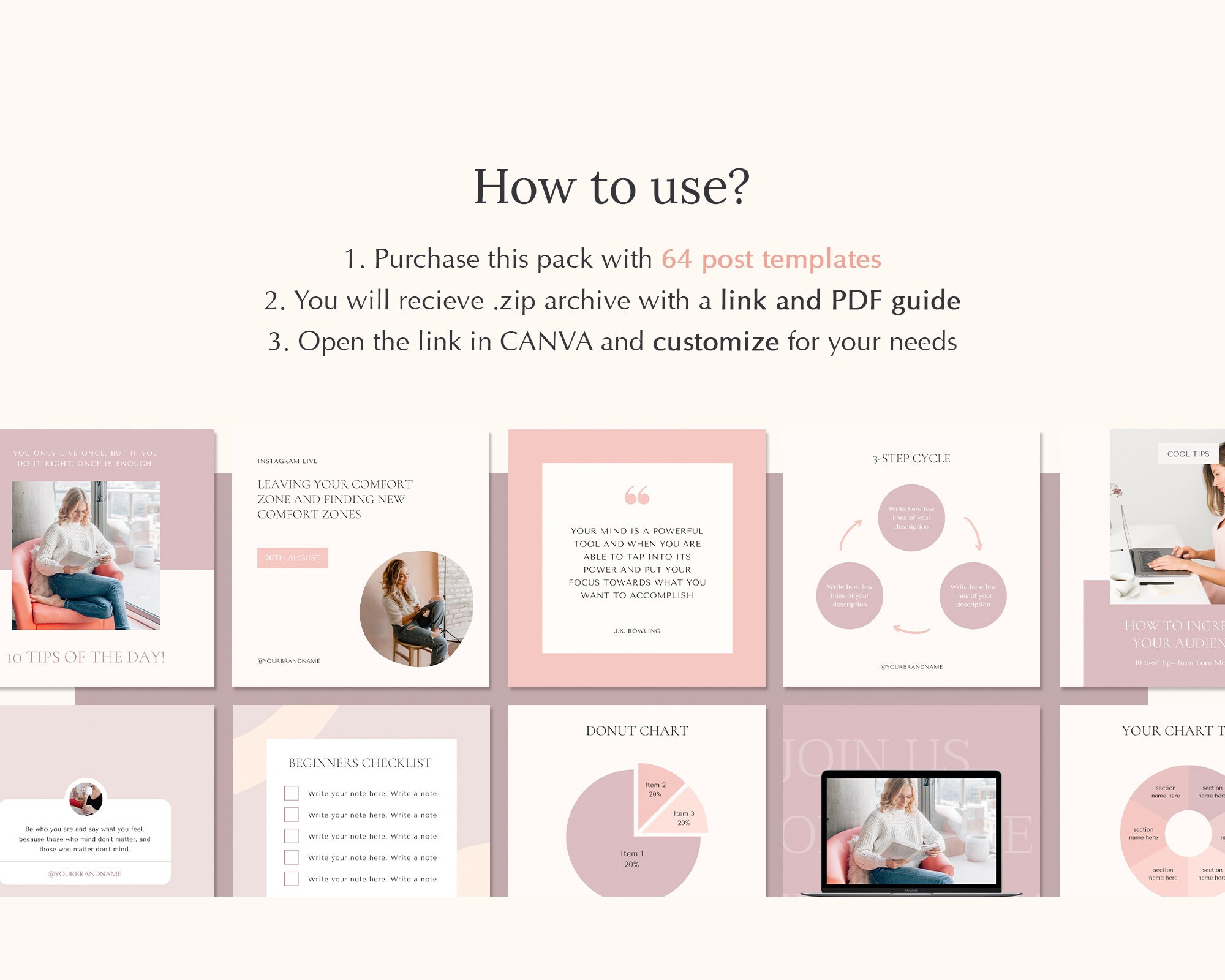 Coach Instagram Post Templates Canva, Course Creator Social Media Feed ...
