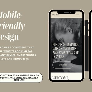 Squarespace Website Template for Photographers, Photographer Website, Photography Squarespace Template, Coach Website with Blog image 9