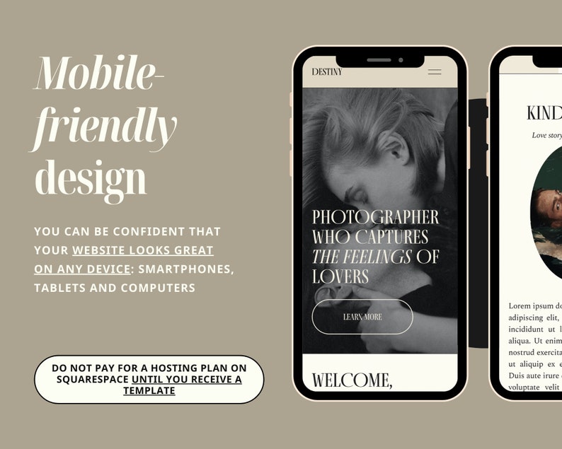 Squarespace Website Template for Photographers, Photographer Website, Photography Squarespace Template, Coach Website with Blog image 9