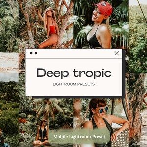 Deep Tropic Lightroom Mobile Presets, Summer Blogger Presets Instagram, Bali Iphone Preset, Green Photo Filter, Tropic Warm Preset